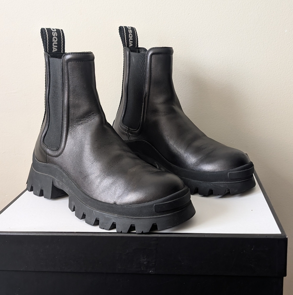 Dsquared2 Tank Tape Combat Military Chelsea Boots